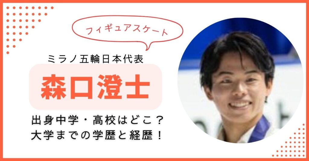 森口澄士　中学　高校　学歴　経歴