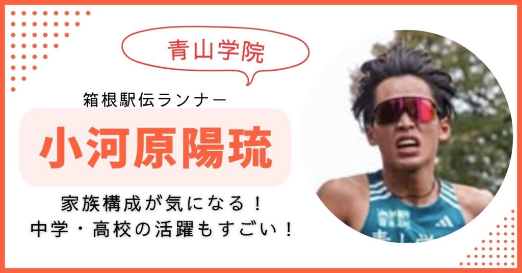 小河原陽琉 青学　箱根駅伝